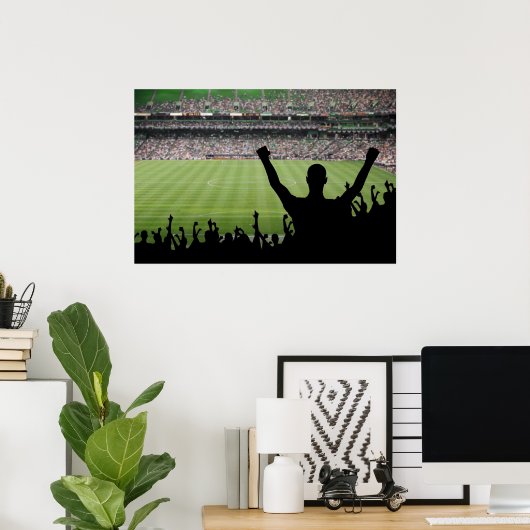 Soccer Fans Stadium Poster (Thuiskantoor)