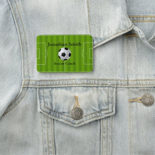 Soccer Field Ball Design Name Tag (In situ)