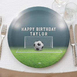Soccer Field Football Sports Happy Birthday Papieren Bordje