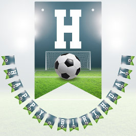 Soccer Field Football Sports Happy Birthday Vlaggetjes