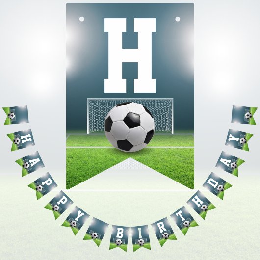 Soccer Field Football Sports Happy Birthday Vlaggetjes