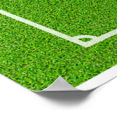 Soccer Field Pattern op Grass Poster (Hoek)