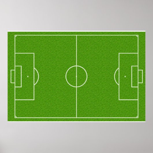 Soccer Field Pattern op Grass Poster (Voorkant)
