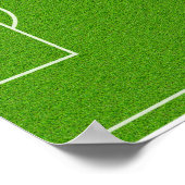 Soccer Field Pattern op Grass Poster (Hoek)