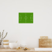Soccer Field Pattern op Grass Poster (Keuken)