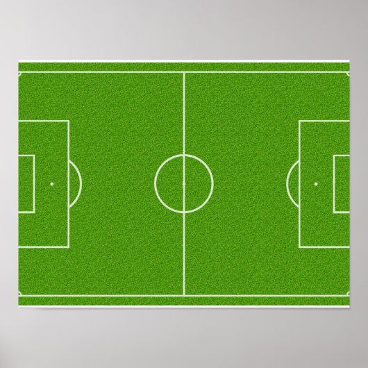Soccer Field Pattern op Grass Poster (Voorkant)