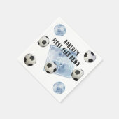 Soccer First Year Down Birthday Party Servet (Hoek)