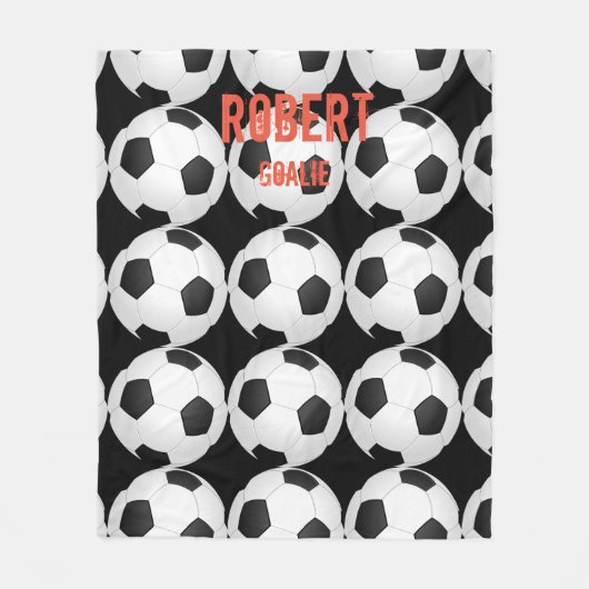 Soccer Fleece Blanket Sports Player Fans Athletles Deken (Voorkant)