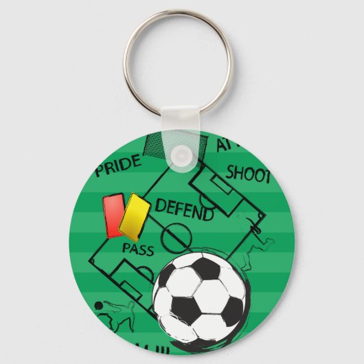 Soccer Football Attack Goal Sleutelhanger (Voorkant)