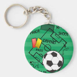 Soccer Football Attack Goal Sleutelhanger