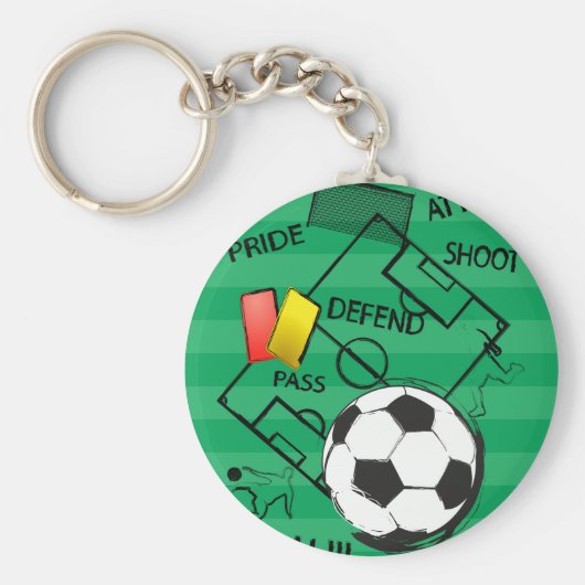 Soccer Football Attack Goal Sleutelhanger (Voorkant)