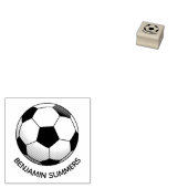 Soccer Football Ball Custom Name 1x1 Rubberstempel (Gestempeld)