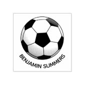 Soccer Football Ball Custom Name Rubberstempel (Afrduk)