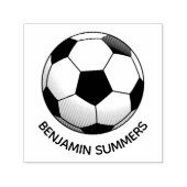 Soccer Football Ball Custom Name Zelfinktende Stempel (Design)