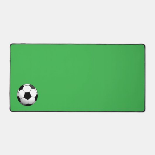Soccer Football Ball on Green Bureaumat (Voorkant)