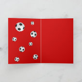 Soccer Football Ball Red Sports Coach Bedankkaart (Binnen)