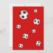 Soccer Football Ball Red Sports Coach Bedankkaart (Achterkant)