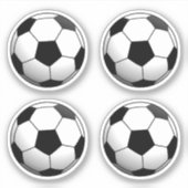 Soccer Football Ball Set van 4 Sticker (Voorkant)