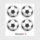 Soccer Football Ball Set van 4 Sticker (Vel)