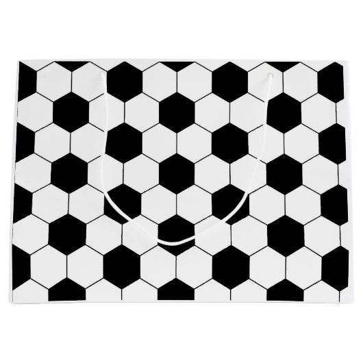 Soccer Football Ball Texture Groot Cadeauzakje (Voorkant)