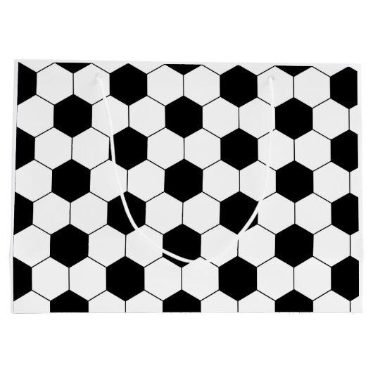 Soccer Football Ball Texture Groot Cadeauzakje (Achterkant)