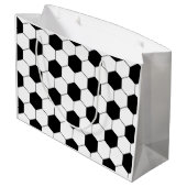 Soccer Football Ball Texture Groot Cadeauzakje (Achterkant Gekanteld)