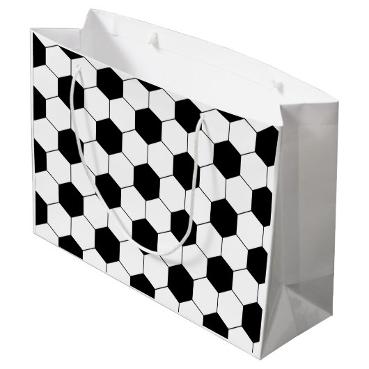 Soccer Football Ball Texture Groot Cadeauzakje (Achterkant Gekanteld)