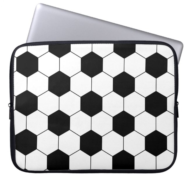 Soccer Football Ball Texture Laptop Sleeve (Voorkant)