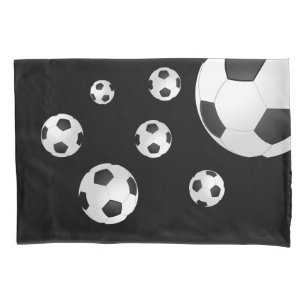 Soccer Football Balls Black Kinder Boy Kussensloop