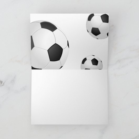 Soccer Football Balls Sports Happy Birthday Kinder Kaart (Binnen)