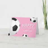 Soccer Football Balls Sports Happy Birthday Kinder Kaart (Voorkant)