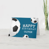 Soccer Football Balls Sports Happy Birthday Kinder Kaart (Voorkant)