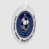 Soccer Football Champion Team Monogram Ornament (voorkant)