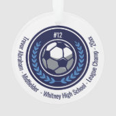 Soccer Football Champion Team Monogram Ornament (achterkant)