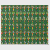 Soccer Football Christmas Tree Cadeaupapier (Vlak)
