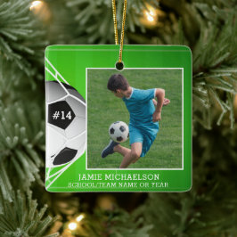 Soccer Football Foto gepersonaliseerd Keramisch Ornament