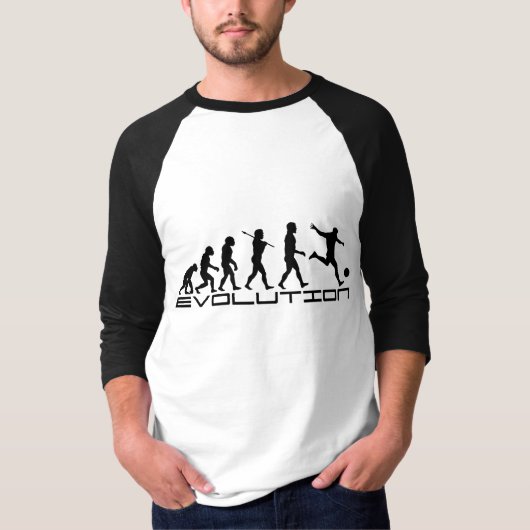Soccer Football Futbol Sport Evolution Art T-shirt (Voorkant)
