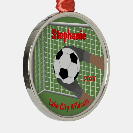 Soccer Football Goalie Persoonlijk Ornament (Rechts)