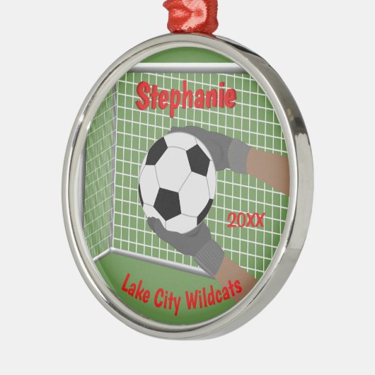 Soccer Football Goalie Persoonlijk Ornament (Links)