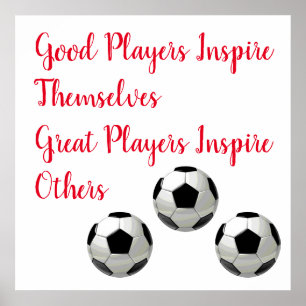 Soccer Football Inspirerend Quote Inspire Player Poster