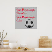 Soccer Football Inspirerend Quote Inspire Player Poster (Keuken)