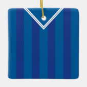 Soccer Football Jersey Name & Number Sjabloon Keramisch Ornament (Voorkant)