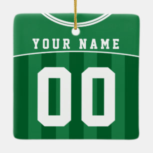 Soccer Football Jersey Name & Number Sjabloon Keramisch Ornament