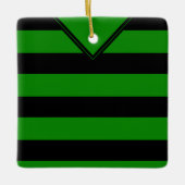 Soccer Football Jersey Sjabloon Ornament, Black Keramisch Ornament (Voorkant)