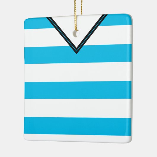 Soccer Football Jersey Sjabloon Ornament Blue (Links)