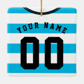 Soccer Football Jersey Sjabloon Ornament Blue (Achterkant)