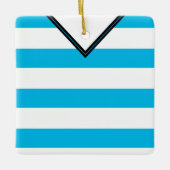 Soccer Football Jersey Sjabloon Ornament Blue (Voorkant)