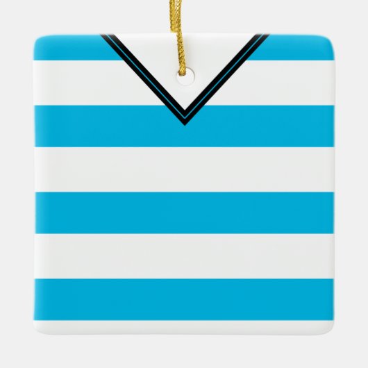 Soccer Football Jersey Sjabloon Ornament Blue (Voorkant)