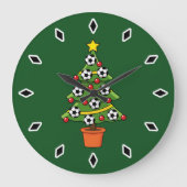 Soccer Football kerstboom Grote Klok (Voorkant)