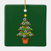 Soccer Football kerstboom Keramisch Ornament (Achterkant)